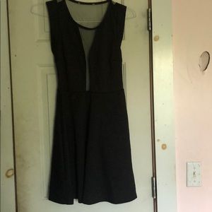 Black, patterned party dress